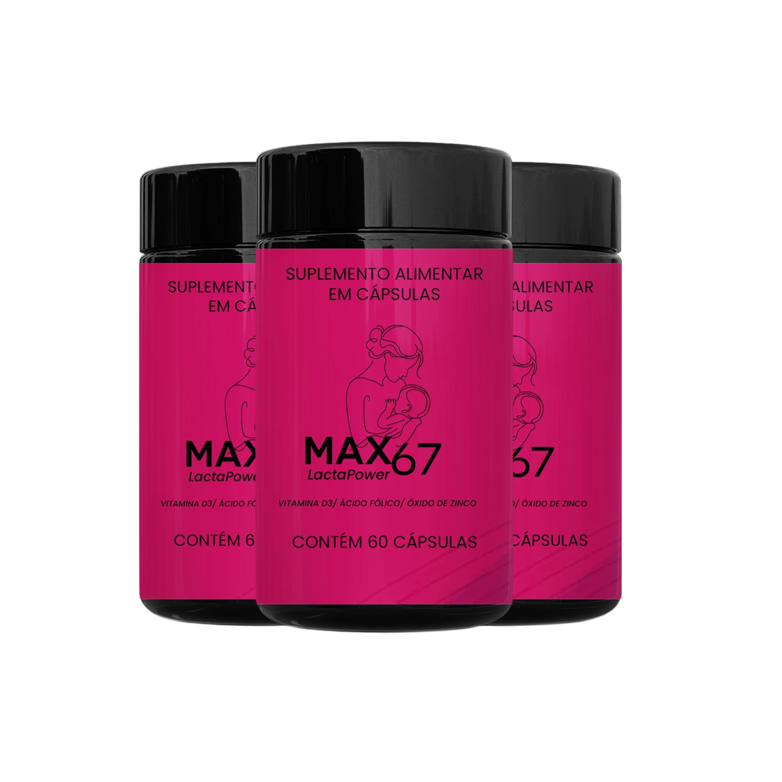 LACTA POWER - Suplemento Nutricional para Mãe e Bebê Durante a Amamentação - Kit 03 Unidades