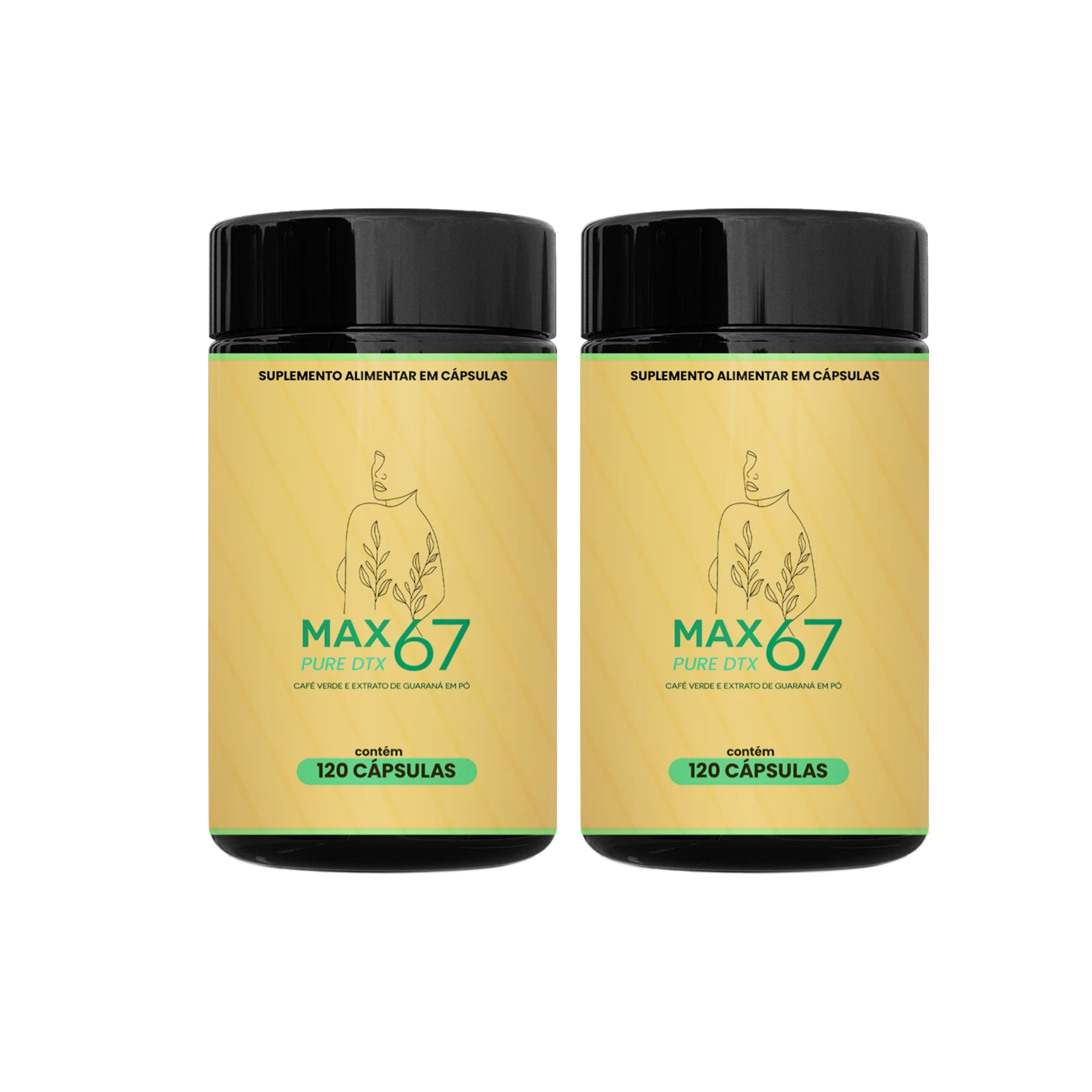 PURE DTX - Suplemento Detox para Limpeza e Renovação do Organismo - Kit 02 Unidades