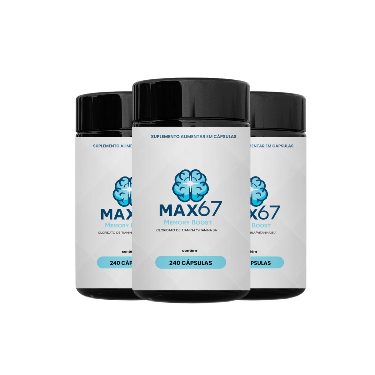 MEMORY BOOST - Suplemento Cognitivo para Clareza e Foco - Kit 03 Unidades