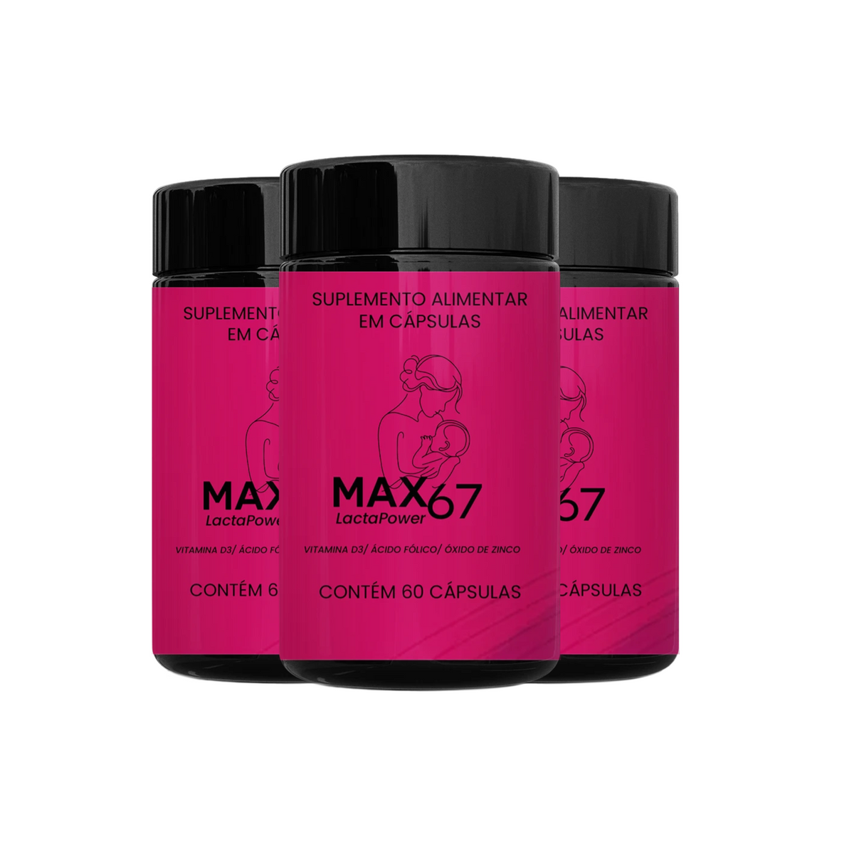 LACTA POWER - Suplemento Nutricional para Mãe e Bebê Durante a Amamentação - Kit 03 Unidades