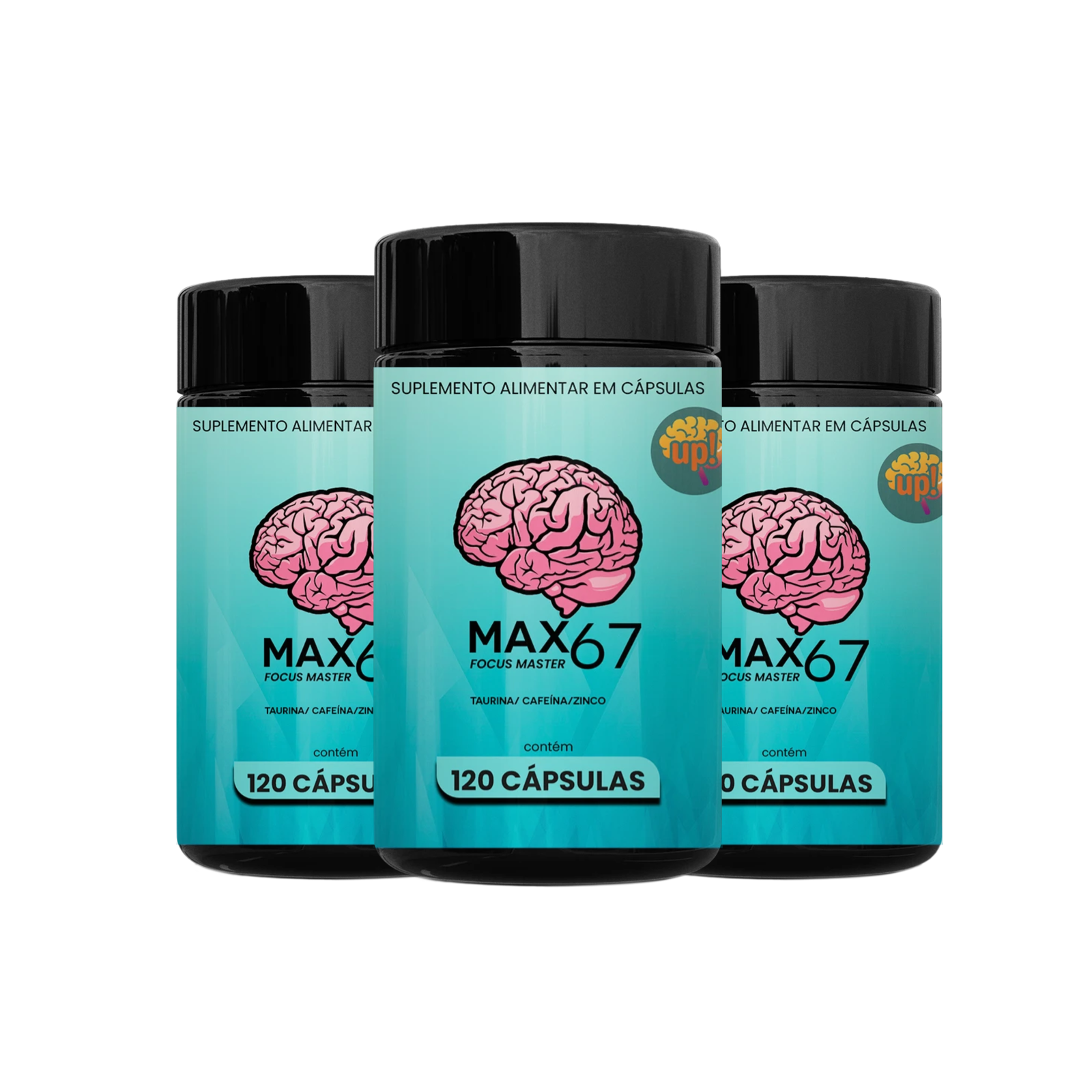 FOCUS MASTER - Suplemento para Clareza Mental e Aumento de Desempenho Cognitivo - Kit 03 Unidades