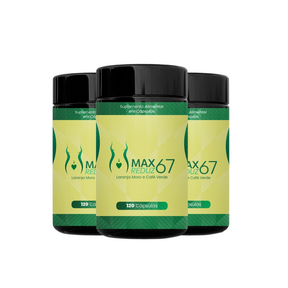 MAXREDUZ67 - Suplemento para Perda de Peso Saudável e Aceleração do Metabolismo - Kit 3 Unidades