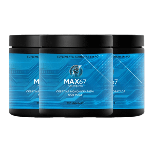 CREATINA - MAX67 - PURE CREATINE - KIT 03 UNIDADES